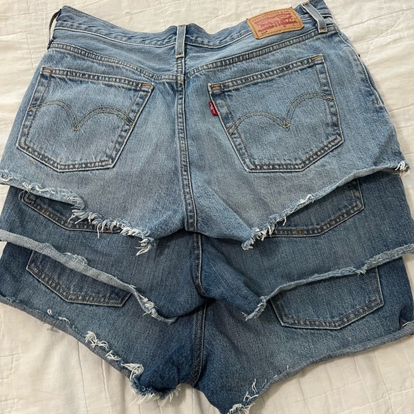 LEVIS 501 LOT OF 3 mid rise jean shorts size 29W - Picture 3 of 12